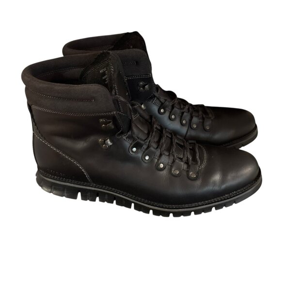 Cole Haan Mens Zerogrand Waterproof Hiking Boots Black Size 12 Medium READ - Picture 2 of 8